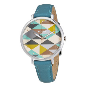Watch strap Fossil ES4090 Leather Green 14mm